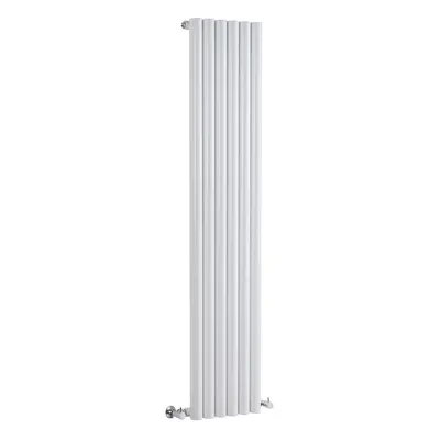 Radiateur Vertical Blanc - Eau Chaude - Design Mural - Hudson Reed Savy - 160 x 35,4 cm