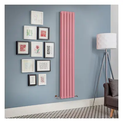 Radiateur design vertical – Rose – 178 cm x 28 cm – Double rangs – Eau chaude - Delta