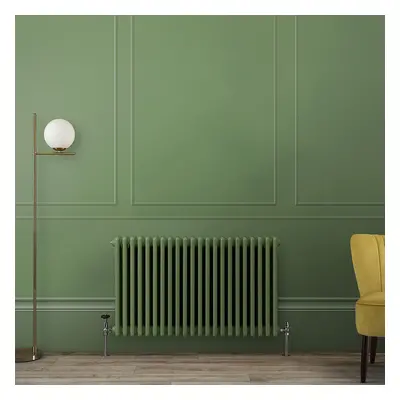 Radiateur horizontal style fonte - 60 cm x  42,5 cm - Vert (Reseda Green) - Triple rang - Windso