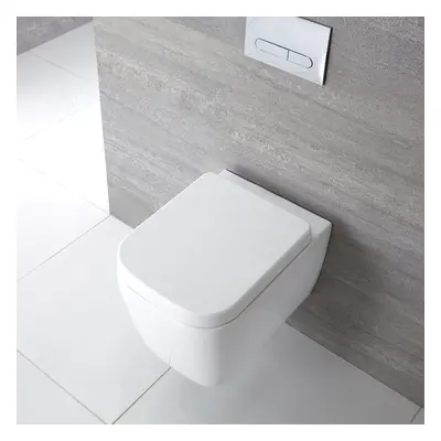 Cuvette WC Suspendu - Toilette Céramique - Design Mural - Hudson Reed