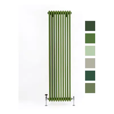 Radiateur vertical style fonte - 180 cm x 29 cm - Vert (Reseda Green ) - Triple - Windsor