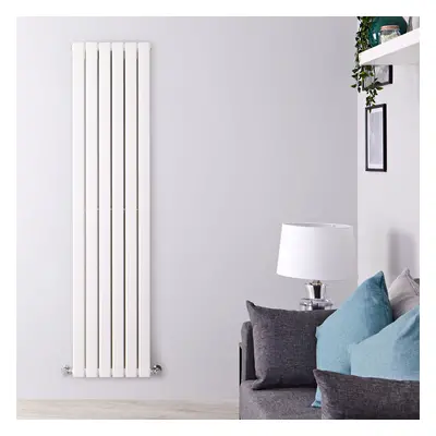 Radiateur Vertical Blanc - 178x42cm 1484W - Design Mural Eau Chaude