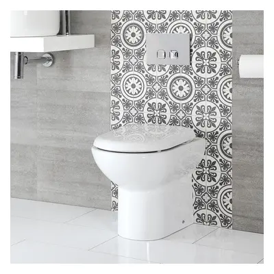 WC à Poser Rond avec Abattant Fermeture Douce - Design Moderne Blanc - Ashbury