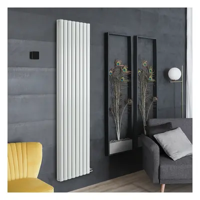 Radiateur vertical électrique – 178,4 cm x 47,2 cm (double rangs) – Blanc - Sans thermostat Wi-F