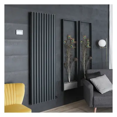 Radiateur vertical électrique – 178,4 cm x 59 cm – Anthracite - Sans thermostat Wi-Fi - Vitality