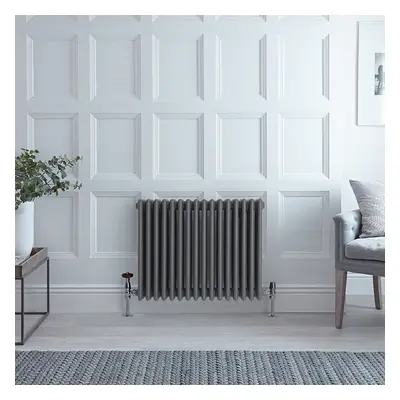 Radiateur Style Fonte Horizontal – Design Anthracite – 60 cm x 78,5 cm – Windsor