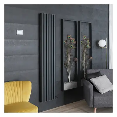 Radiateur vertical électrique – 178,4 cm x 35,4 cm – Anthracite - Sans thermostat Wi-Fi - Vitali