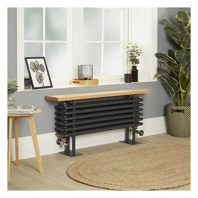 Radiateur Horizontal Style Fonte avec Banc – Anthracite – 48 x 100cm - Windsor