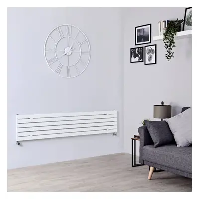 Radiateur Design Horizontal Sloane Acier Blanc 35.4 x 178cm 821 Watts