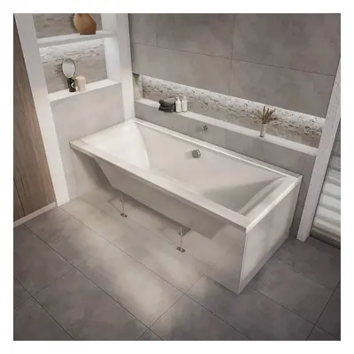 Baignoire rectangulaire double dos moderne - 170 x 75 cm - Encastrable - Sandford - Hudson Reed