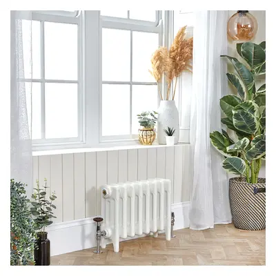 Radiateur fonte – 4 rangs – Blanc porcelaine – H 36 cm x l. 26,3 cm x P 14 cm  – Mercury