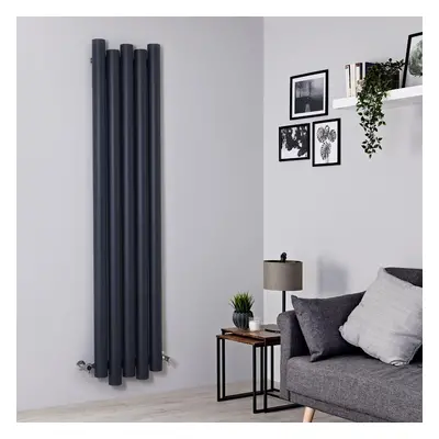 Radiateur Aluminium Design Moderne Anthracite - Eau Chaude - 180 x 40cm