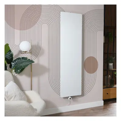 Radiateur Électrique Plat - Design Vertical Blanc Fin - 180 x 50 cm - 800W - Wi-Fi sur prise - M