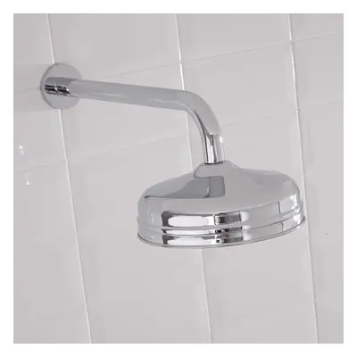 Bras Pomme de Douche Laiton Massif Chromé Pose Murale Design Moderne