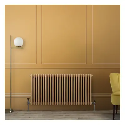 Radiateur style fonte horizontal – Double rangs – Jaune – 60 cm x 150,5 cm - 1873 W - Rétro - Ea