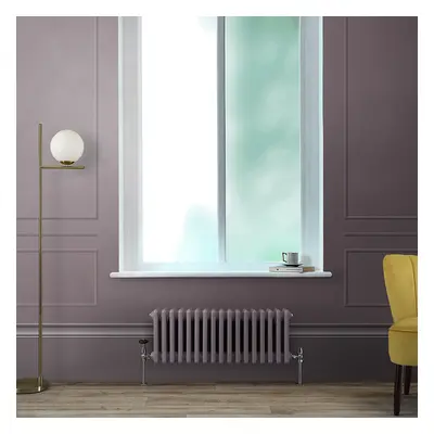 Radiateur style fonte horizontal – Double rang – 30 cm x 78,5 cm – Violet - 541 W - Rétro - Eau 