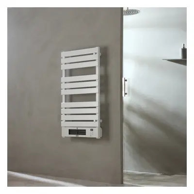 Sèche Serviette Soufflant - 100 x 55 cm - Électrique - 2000W - Blanc - Radiateur Salle de Bains 