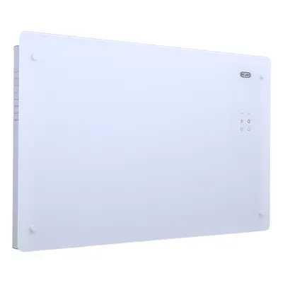 Radiateur Électrique Verre - Blanc - Écran LED - Wi-Fi - 2000W - Panneau Mural/Roulette - Sur pr