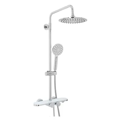 Colonne de douche thermostatique – Avec pommeau de douche rond et douchette – Choix de finitions