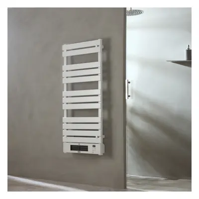 Sèche Serviette Soufflant - 125 x 55 cm - Électrique - 2100W - Blanc - Salle de Bains - Ecoso pa