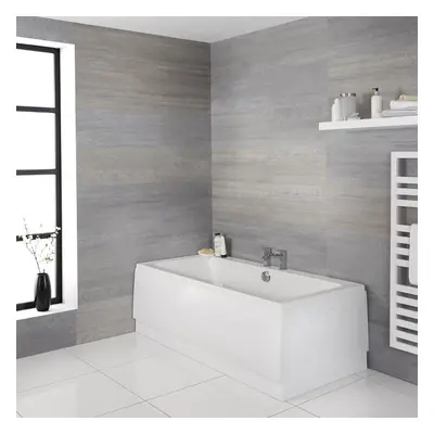 Baignoire rectangulaire double dos – 180 x 80 cm - Design moderne - Avec siphon et bonde - Encas