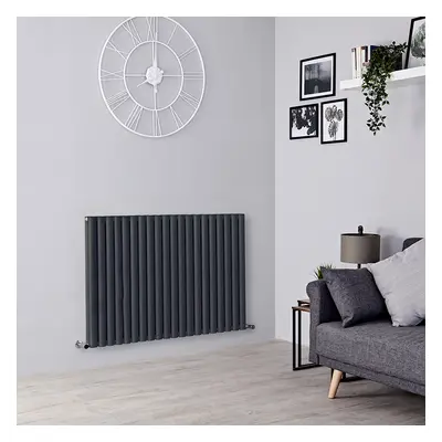 Radiateur design horizontal - 80 x 118 cm - 2200W - Acier - Chauffage Central - Anthracite - Dou