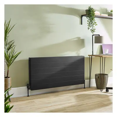 Convecteur Design - Radiateur Type 22 - 60 x 120 cm - 2500W - Acier noir - Eau Plat - Hudson Ree