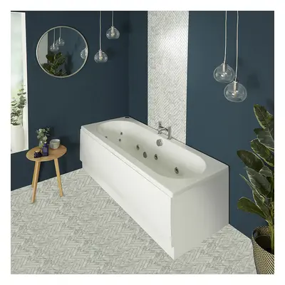 Baignoire balnéo rectangulaire moderne - Double dos – 170 x 70 cm - Tablier frontal & latéral - 