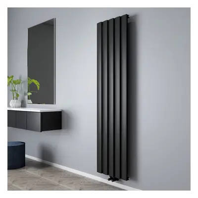 Radiateur design vertical - Aluminium noir - 180 x 47 cm - Design moderne - Aris - Hudson Reed