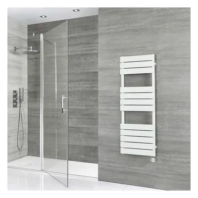 Sèche-Serviettes Électrique Plat – Design Moderne Blanc – 120 x 45 cm – Lustro