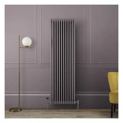 Radiateur style fonte vertical – 180 cm x 56 cm – Double rang – Violet - Eau chaude - Rétro Indu