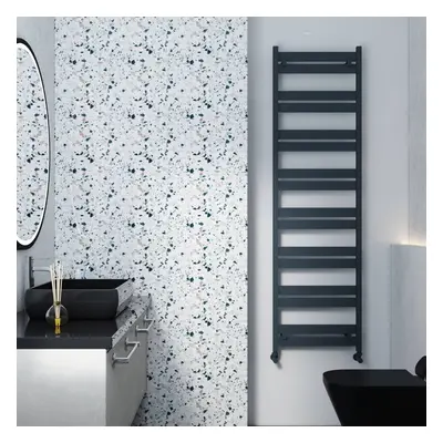 Sèche-serviettes - Aluminium anthracite - 164,5 x 48 cm - Design moderne - Chauffage central - L