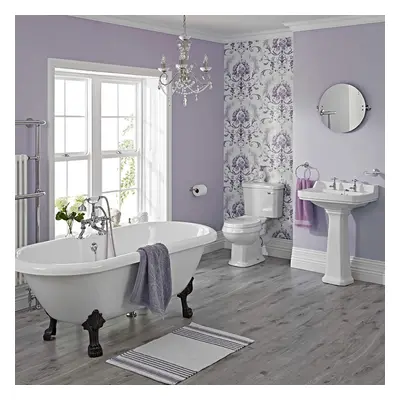 Ensemble Rétro Baignoire Ilot, Lavabo, WC & Robinetterie Carlton