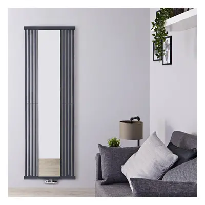 Radiateur Vertical Design Gris Pierre Avec Miroir - 170cm x 64cm - Lubin