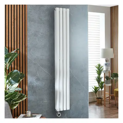 Radiateur électrique vertical - 160 x 23,6 cm - Chauffage Économique WiFi Connecté - Blanc - Aci