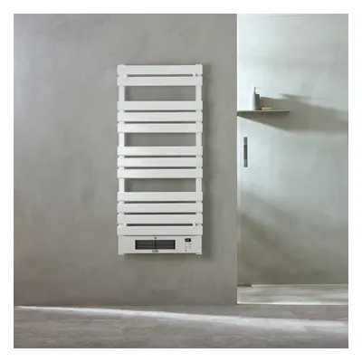 Sèche Serviettes Électrique Soufflant - 125 x 55,5 cm - 2100W - à Brancher - Blanc - Radiateur M