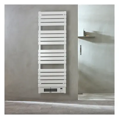 Sèche Serviette Soufflant - 163 x 55 cm - Électrique - 2200W - Blanc - Radiateur Salle de Bains 