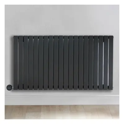 Radiateur design électrique horizontal – Anthracite – 63,5 x 118 cm – Avec thermostat wifi intég