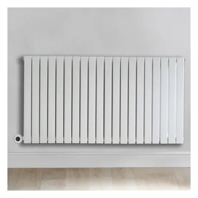 Radiateur design électrique horizontal – Blanc – 63,5 x 118 cm – Avec thermostat intelligent – S