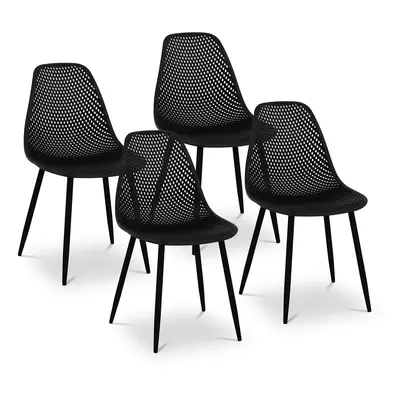 Chaise - Lot de - kg max. - Surface d'assise de x 46,5 cm - Coloris noir | Fromm & Starck