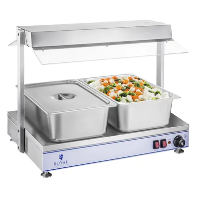 Chauffe-plat avec lampes halogènes - 1100 W - Acier inoxydable | Royal Catering