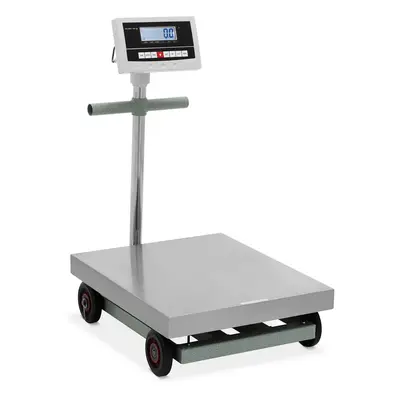 Balance plateforme - kg / 0,1 kg - x cm - à roulettes - kg/lb - avec écran LCD | Steinberg Syste