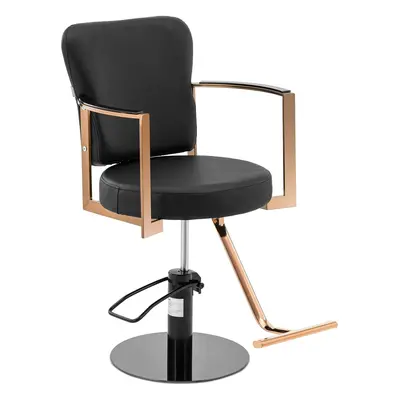 Fauteuil de coiffeur avec repose-pieds - - cm - kg - Rose doré, Noir | physa