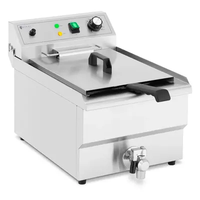 Friteuse électrique - 13 l - 3000 W - Robinet de vidange - Zone froide | Royal Catering