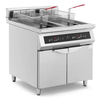 Friteuse à induction - 2 x 30 L - 60 à 190 °C - Royal Catering