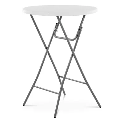 Mange-debout pliant - Ø 800 x 1 100 mm - Royal Catering - 100 kg - Intérieur / extérieur - Blanc