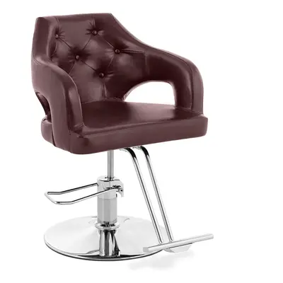 Fauteuil de coiffeur avec repose-pieds - - mm - kg - Marron | physa