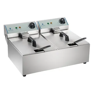 Friteuse électrique - 2 x 10 litres - ECO | Royal Catering