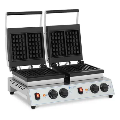 Gaufrier double - Gaufres belges - 2 x 1,500 W | Royal Catering