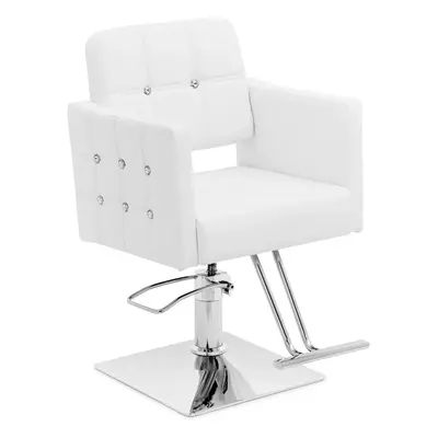 Fauteuil de coiffeur Cottam avec repose-pieds - hauteur d'assise cm - kg - blanc | physa